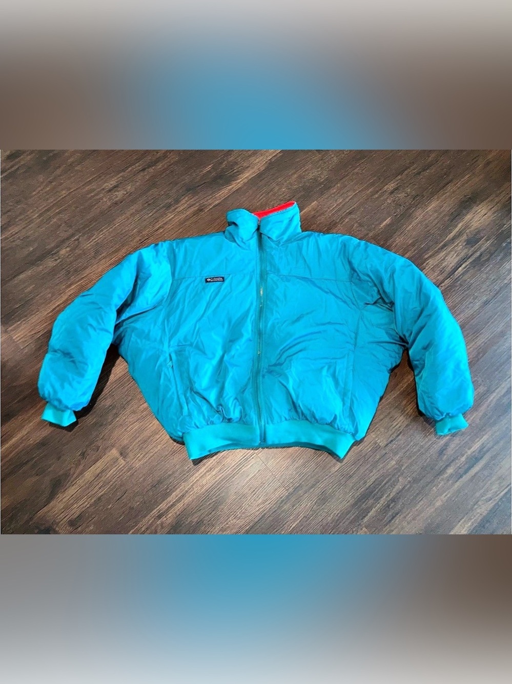 Columbia Men's Down Puffer vintage Jacket Blue Size L